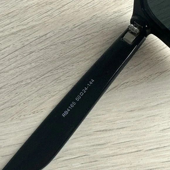 Ray-Ban RB4165 Justin Sunglasses Black Frame Black Lenses - Picture 3 of 5